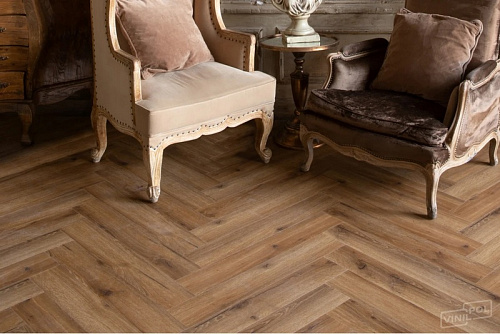  Виниловый ламинат VinilPol Herringbone 7 мм 9933 Паркет Франческо от магазина  Carpet-Center.ru