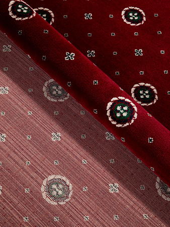 картинка Ковролин Merinos ECO, Виктория 02 (кружок) Red (красный) магазин  Carpet-Center.ru являющийся официальным дистрибьютором в России