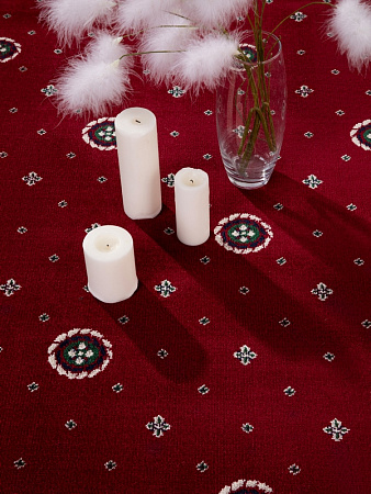  Ковролин Merinos ECO, Виктория 02 (кружок) Red (красный) от магазина  Carpet-Center.ru