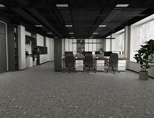 картинка Напольная ПВХ плитка KBS Floor Loose Lay Stone Medium Terrazzo VL89706-019 магазин  Carpet-Center.ru являющийся официальным дистрибьютором в России