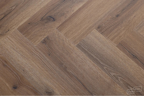 картинка Виниловый ламинат VinilPol Herringbone 7 мм 9933 Паркет Франческо магазин  Carpet-Center.ru являющийся официальным дистрибьютором в России