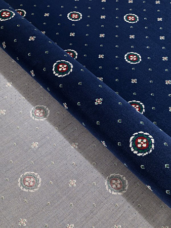картинка Ковролин Merinos ECO, Виктория 02 (кружок) Blue (синий) магазин  Carpet-Center.ru являющийся официальным дистрибьютором в России